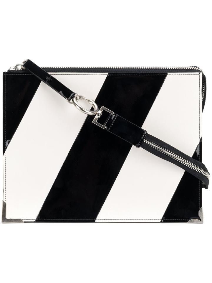 Maison Margiela Diagonal Stripe Clutch - Black