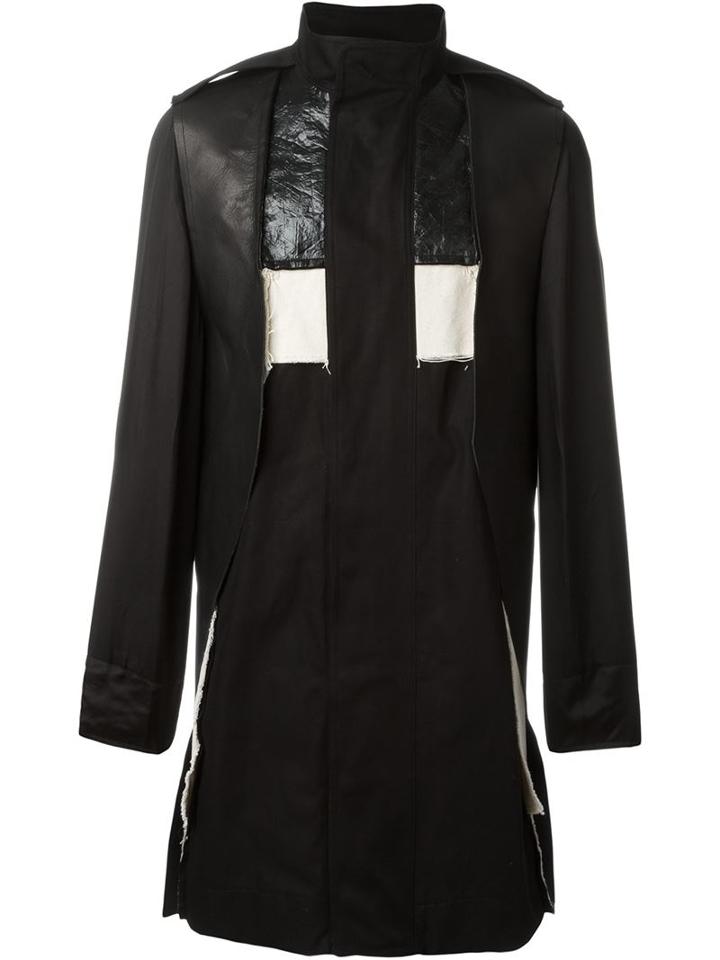 Rick Owens Panelled Funnel Neck Coat