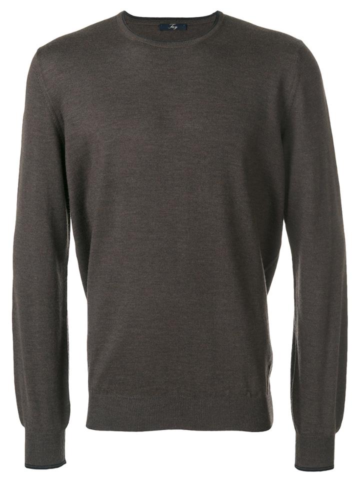 Fay Crew-neck Jumper - Brown