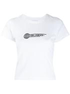 Danielle Guizio Logo Print Cropped T-shirt - White