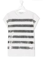 Patrizia Pepe Junior Sequin Embellished T-shirt - White