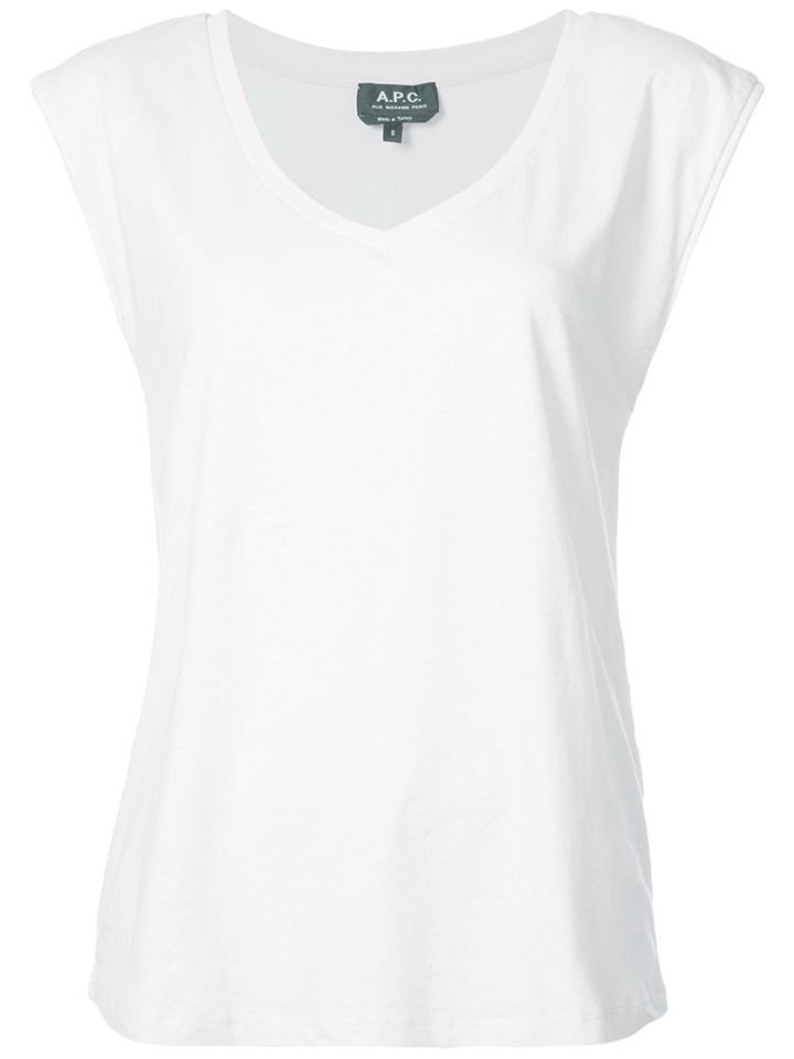 A.p.c. V-neck T-shirt - White