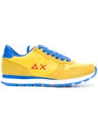 Sun 68 Contrast Panel Running Sneakers - Yellow & Orange