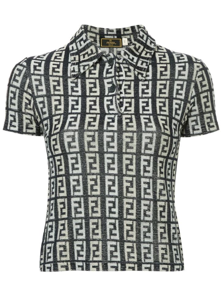 Fendi Vintage Logo Polo Shirt - Blue