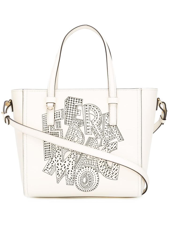Salvatore Ferragamo - Medium Bonnie Tote - Women - Calf Leather - One Size, Women's, Nude/neutrals, Calf Leather