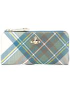 Vivienne Westwood Checkered Print Zip-around Continental Wallet -