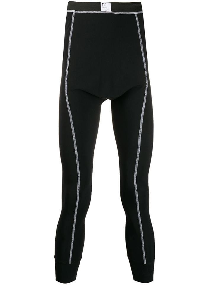 11 By Boris Bidjan Saberi Contrast Trim Trousers - Black