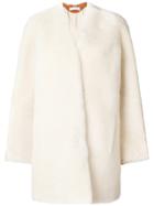 Chloé Oversized Shearling Coat - White