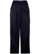 Palmer / Harding High-waisted Cropped Trousers - Blue