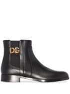 Dolce & Gabbana Logo Chelsea Boots - Black