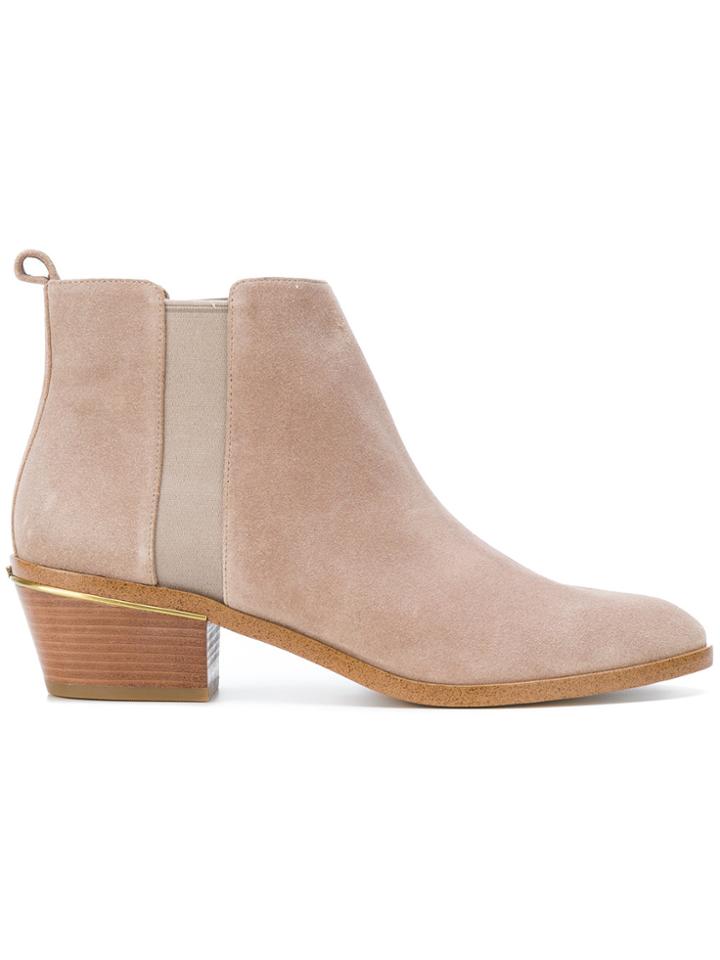 Michael Michael Kors Stacked Heel Boots - Nude & Neutrals