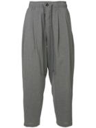 Kazuyuki Kumagai Drawstring Tapered Trousers - Grey