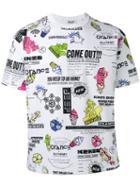 Kenzo Cartoon-print T-shirt, Men's, Size: Xs, White, Cotton/spandex/elastane