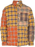 Burberry Multi-check Quilted Shirt Jacket - Yellow