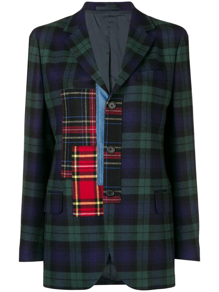 Ermanno Scervino Tartan Mix Blazer - Green