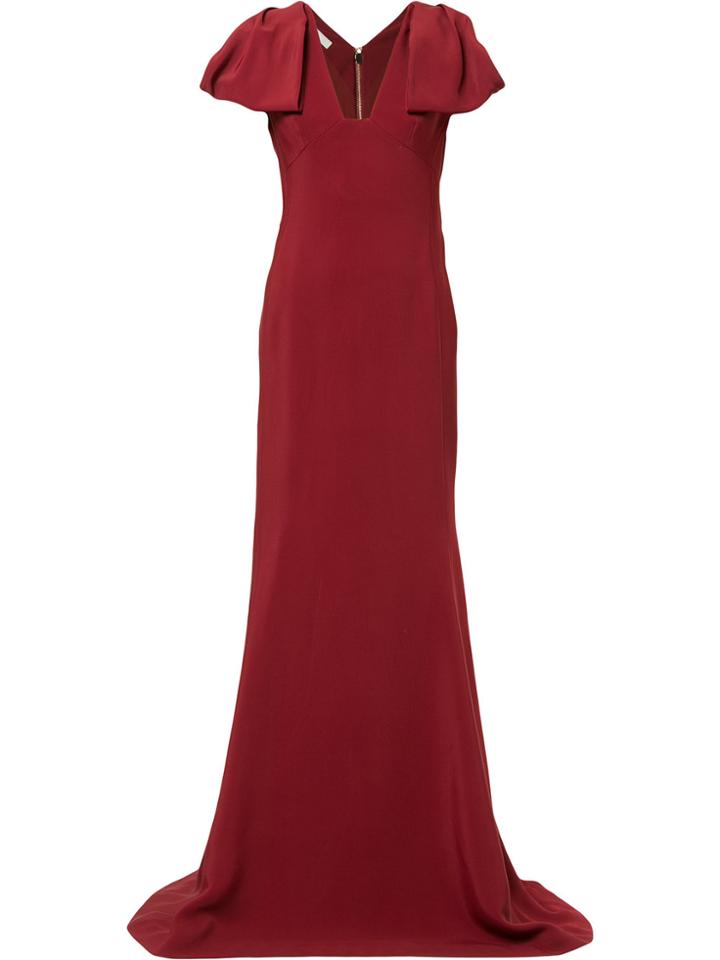 Antonio Berardi Statement Sleeve Dress - Red