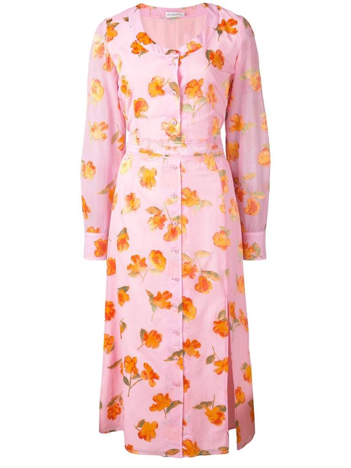 Altuzarra Floral Print Dress - Pink