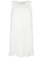 Hemisphere Short Pleated Dress - White