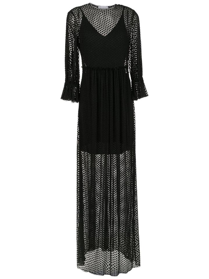 Nk Collection Long Tulle Dress - Black