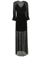Nk Collection Long Tulle Dress - Black