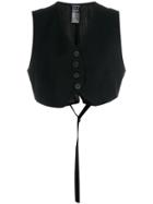 Ann Demeulemeester Short Waistcoat - Black