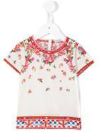 Dolce & Gabbana Kids - Carretto Con Rose (pink) T-shirt - Kids - Cotton - 24-36 Mth