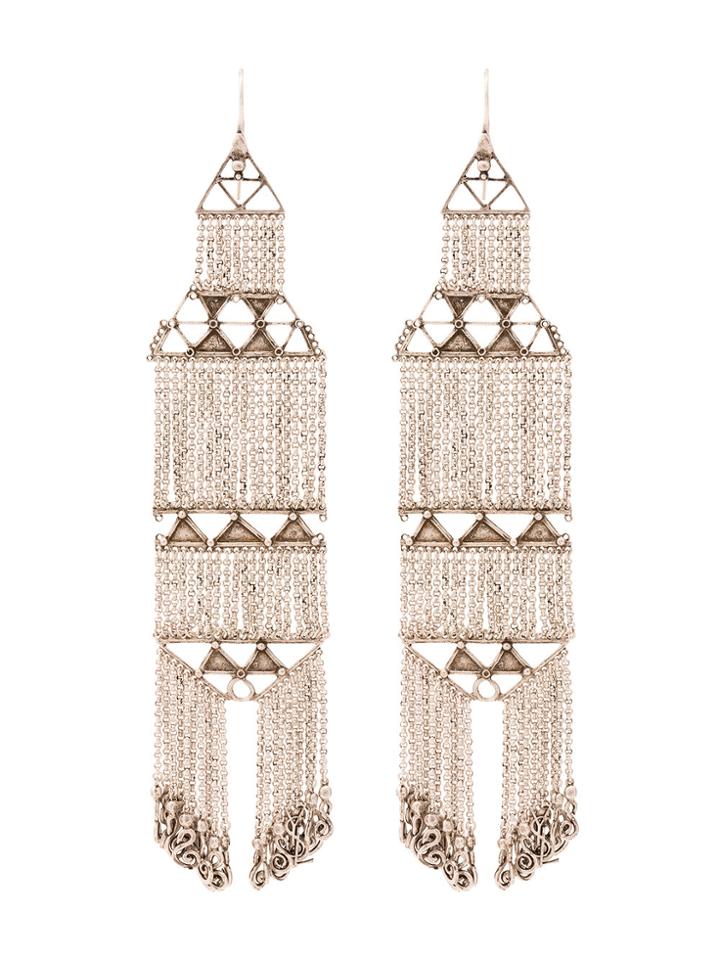Saint Laurent Marrakech Chain Earrings - Metallic