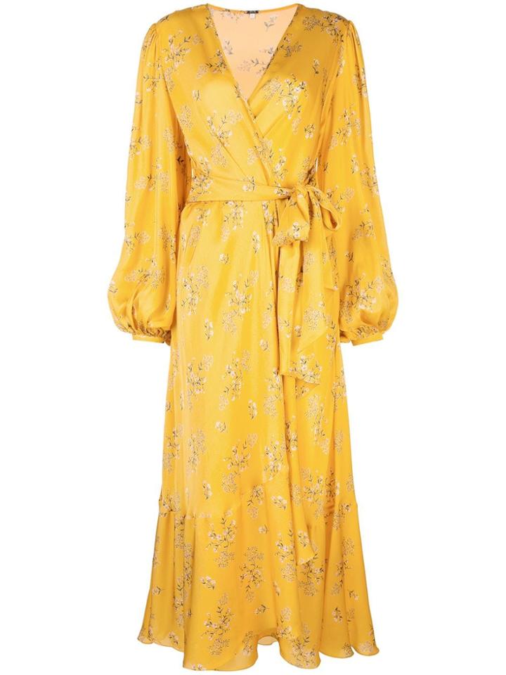 Johanna Ortiz Wrap-around Long Dress - Yellow