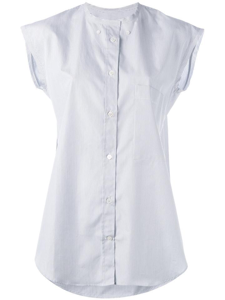 Golden Goose Deluxe Brand Striped Sleeveless Shirt, Women's, Size: Small, White, Cotton