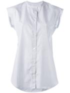Golden Goose Deluxe Brand Striped Sleeveless Shirt, Women's, Size: Small, White, Cotton