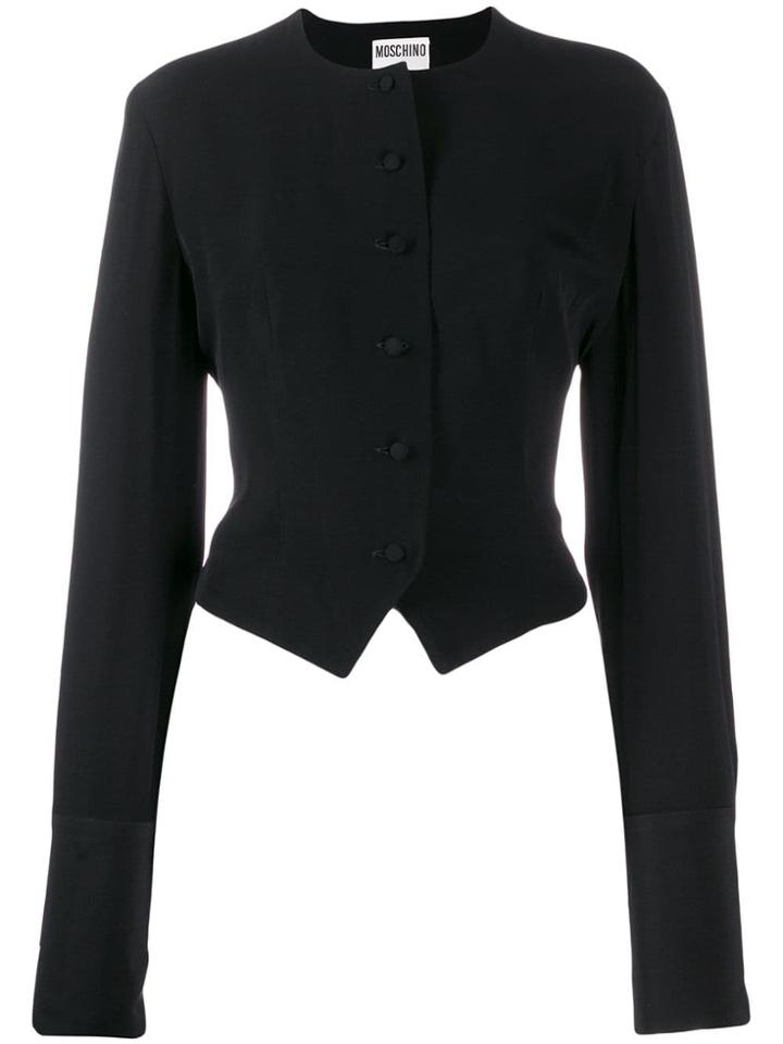 Moschino Pre-owned Slim Cropped Jacket - Black