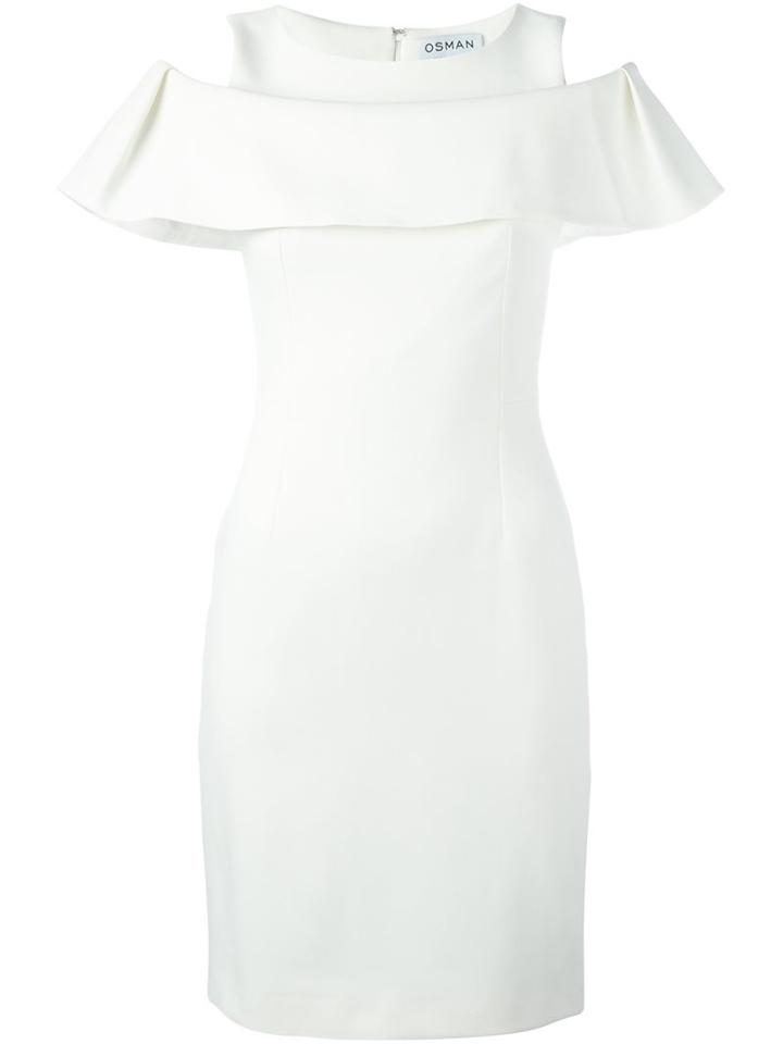 Osman 'soraida' Ruffled Cold-shoulder Dress