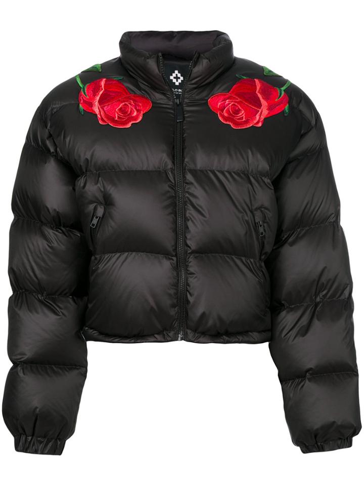 Marcelo Burlon County Of Milan Appliqué Detail Padded Jacket - Black
