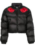 Marcelo Burlon County Of Milan Appliqué Detail Padded Jacket - Black
