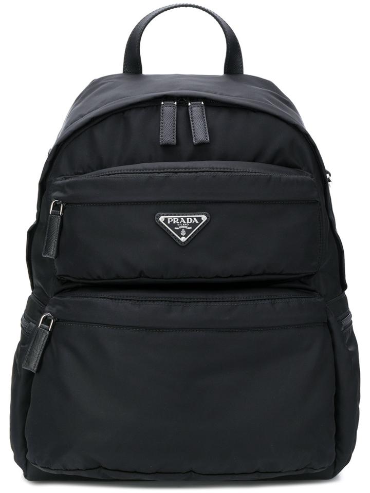 Prada Fabric Backpack - Black