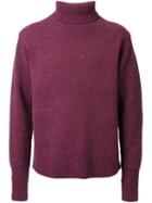 Cityshop Turtleneck Jumper, Men's, Size: Medium, Red, Wool