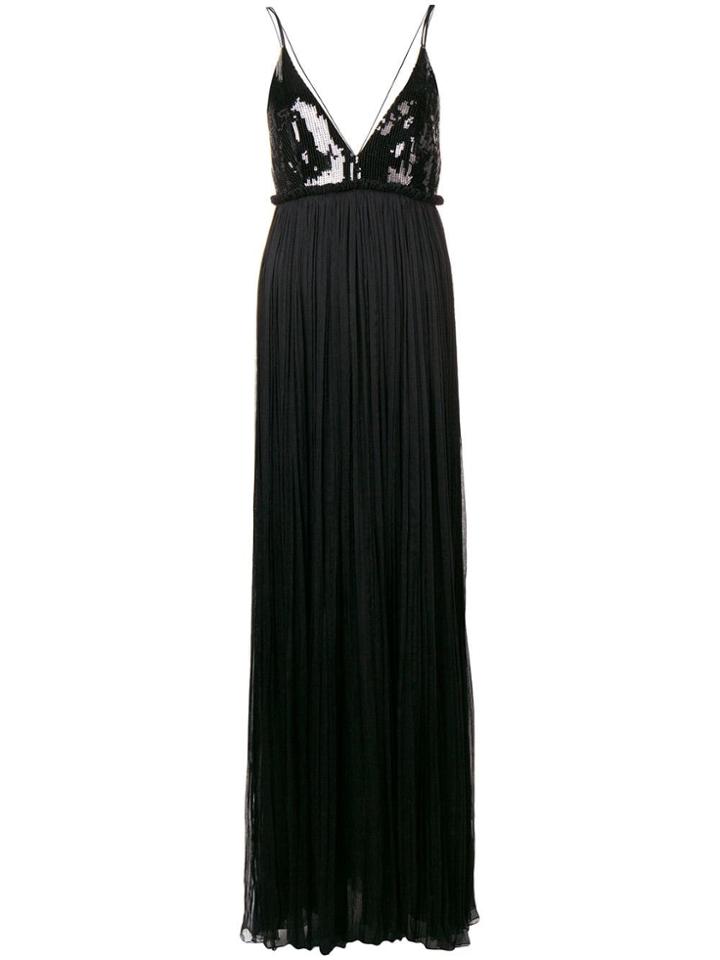 Roberto Cavalli Sequin Empire Line Dress - Black