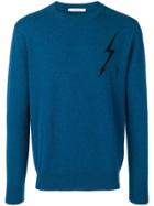 Givenchy Cashmere Lightning Bolt Jumper - Blue