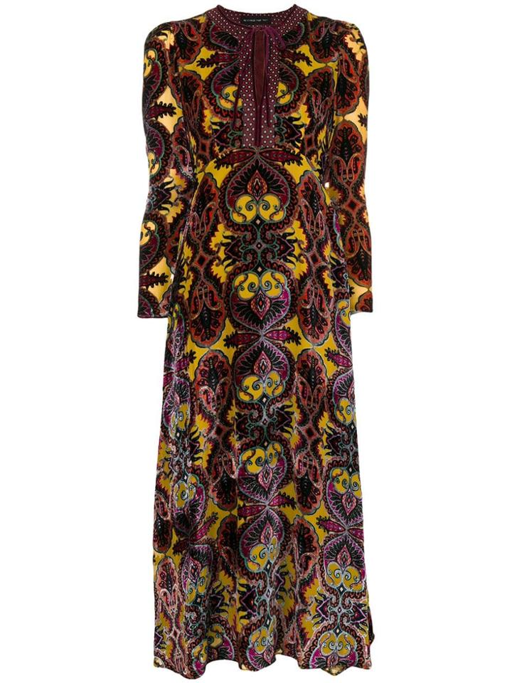 Etro Abito Rosolite Printed Dress - Yellow & Orange