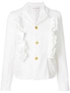 Comme Des Garçons Girl Frill-trim Fitted Jacket - White