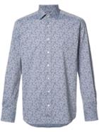 Etro Allover Abstract Print Shirt, Men's, Size: 39, Blue, Cotton