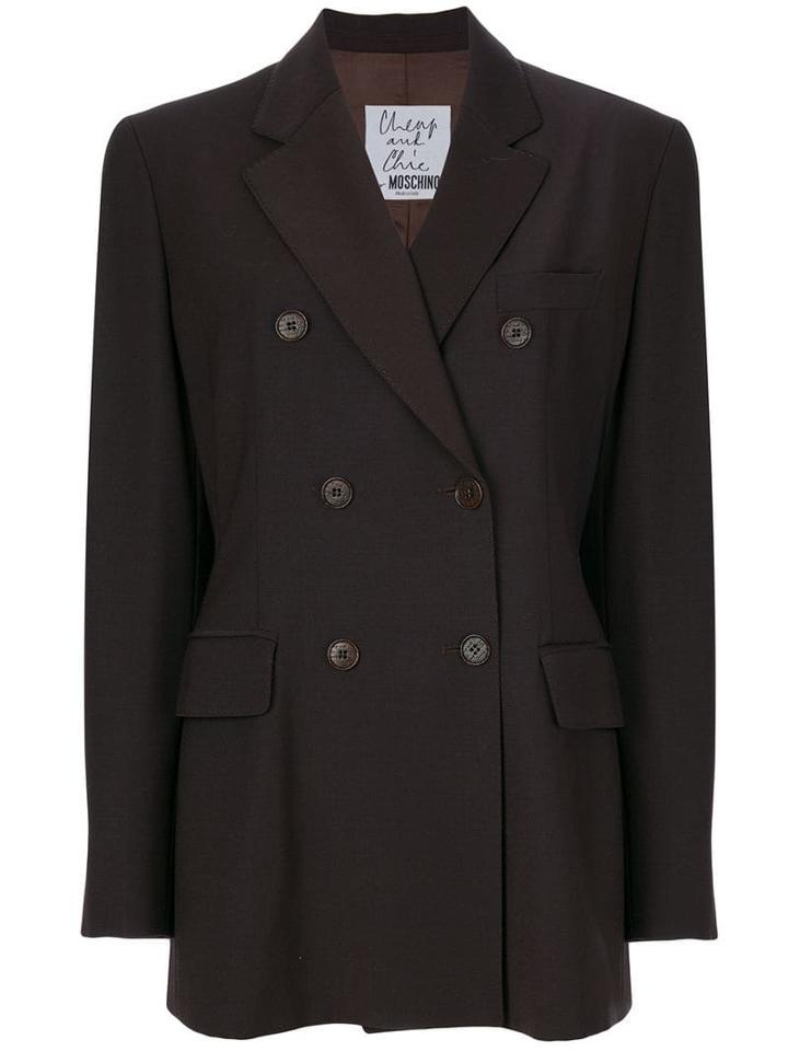 Moschino Pre-owned Double Breasted Jacket - Brown