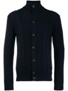 Zanone Cable Knit Cardigan - Blue