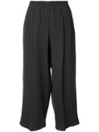 Dusan Cropped Linen Trousers, Women's, Size: Small, Black, Linen/flax