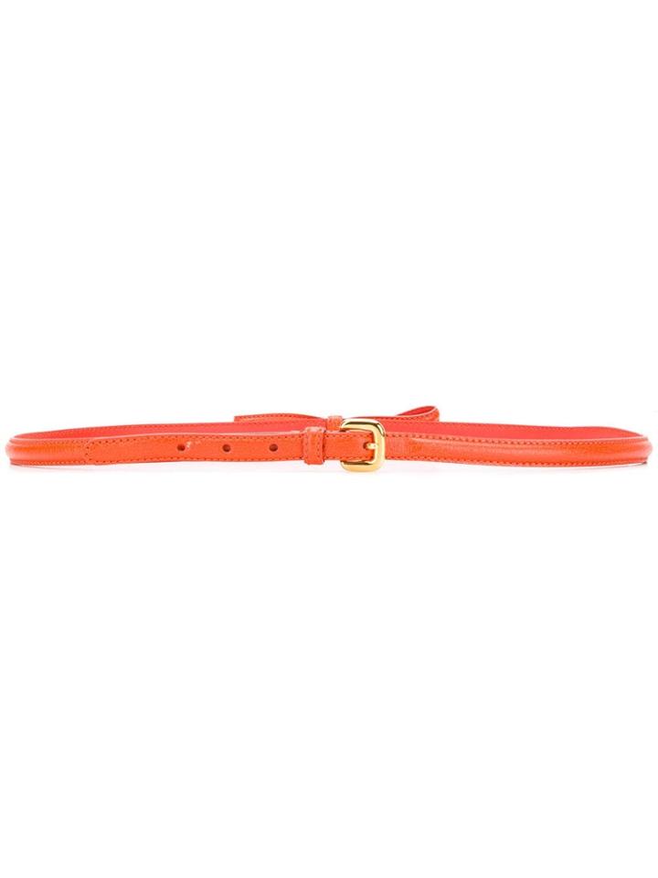 Prada Bow Detail Slim Buckle Belt - Orange