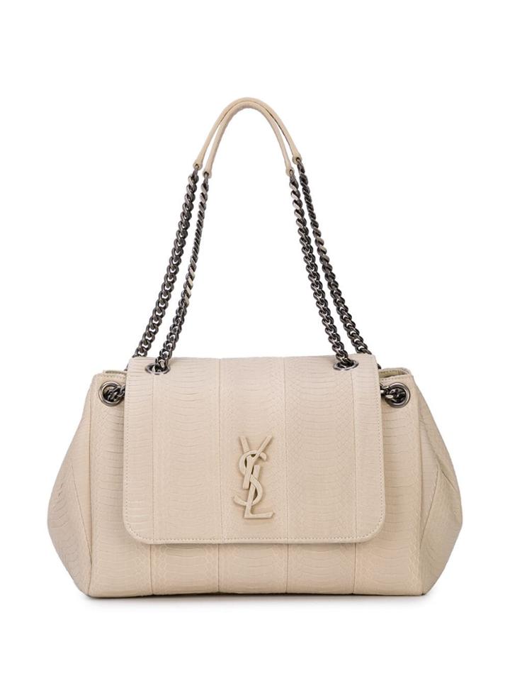 Saint Laurent Leather Shoulder Bag - White