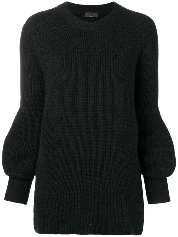 Roberto Collina Bell Sleeve Jumper - Black