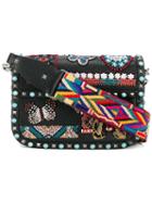 Valentino Valentino Garavani Rockstud Rolling Shoulder Bag, Women's, Black, Leather/metal/suede/cotton