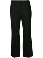 Alexander Mcqueen Bootcut Cropped Tailored Trousers - Black