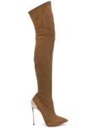 Casadei Blade Over-the-knee Boots - Neutrals